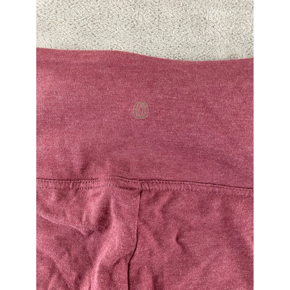 Balance Collection Womens Burgundy Lotus Graphic High Waisted Leggings Size S - Picture 13 of 13